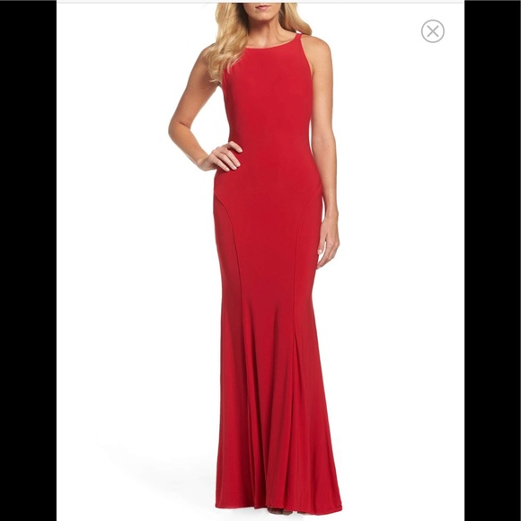 Ieena for Mac Duggal Jersey Gown - Picture 1 of 5
